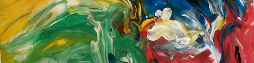 Sigrid Unterstab - Kunst- und Kreativitätstherapie bei Farbenfroher leben Ein kräftiges Farbenspiel von gelb, grün, weiß, braun, rot, blau mit dickem pastosem Auftrag in wilder Kombination.